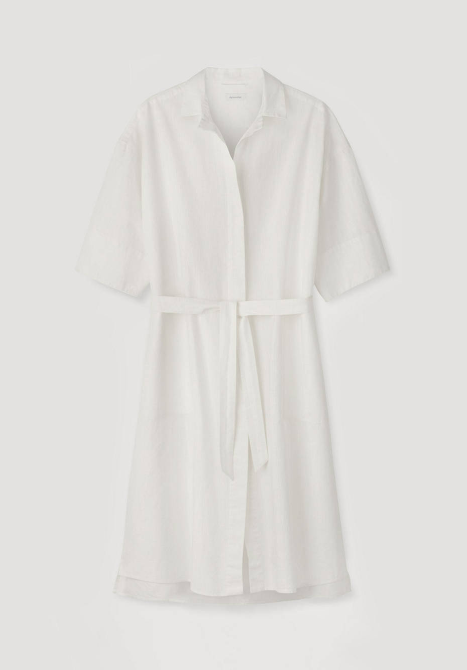 Hemdblusen-Kleid aus Bio-Baumwolle mit Leinen