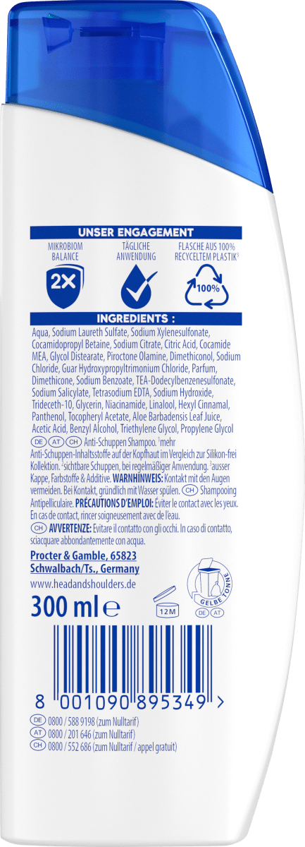 Shampoo Anti-Schuppen bei empfindlicher Kopfhaut, 300 ml