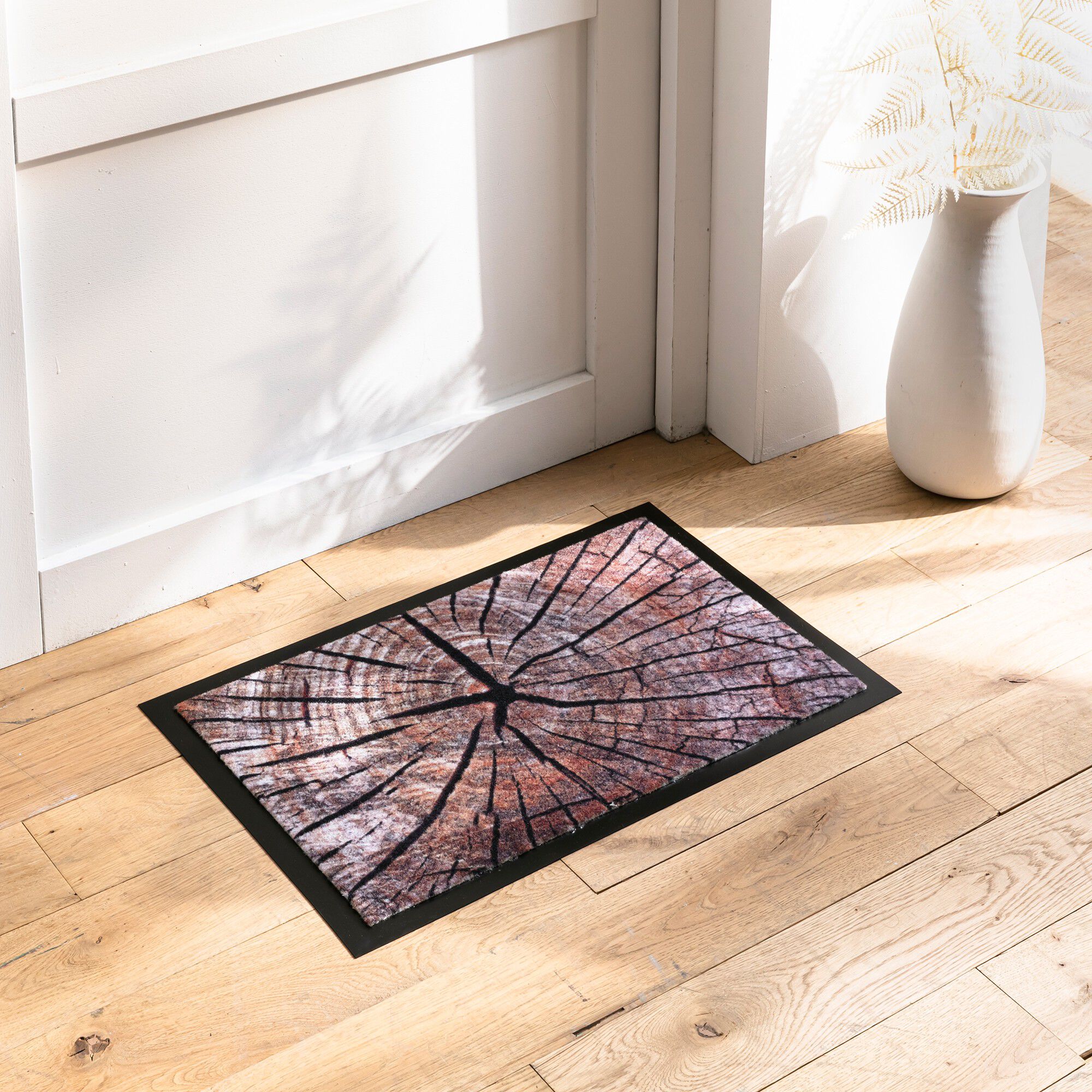 Tapis anti-poussière rondin de bois