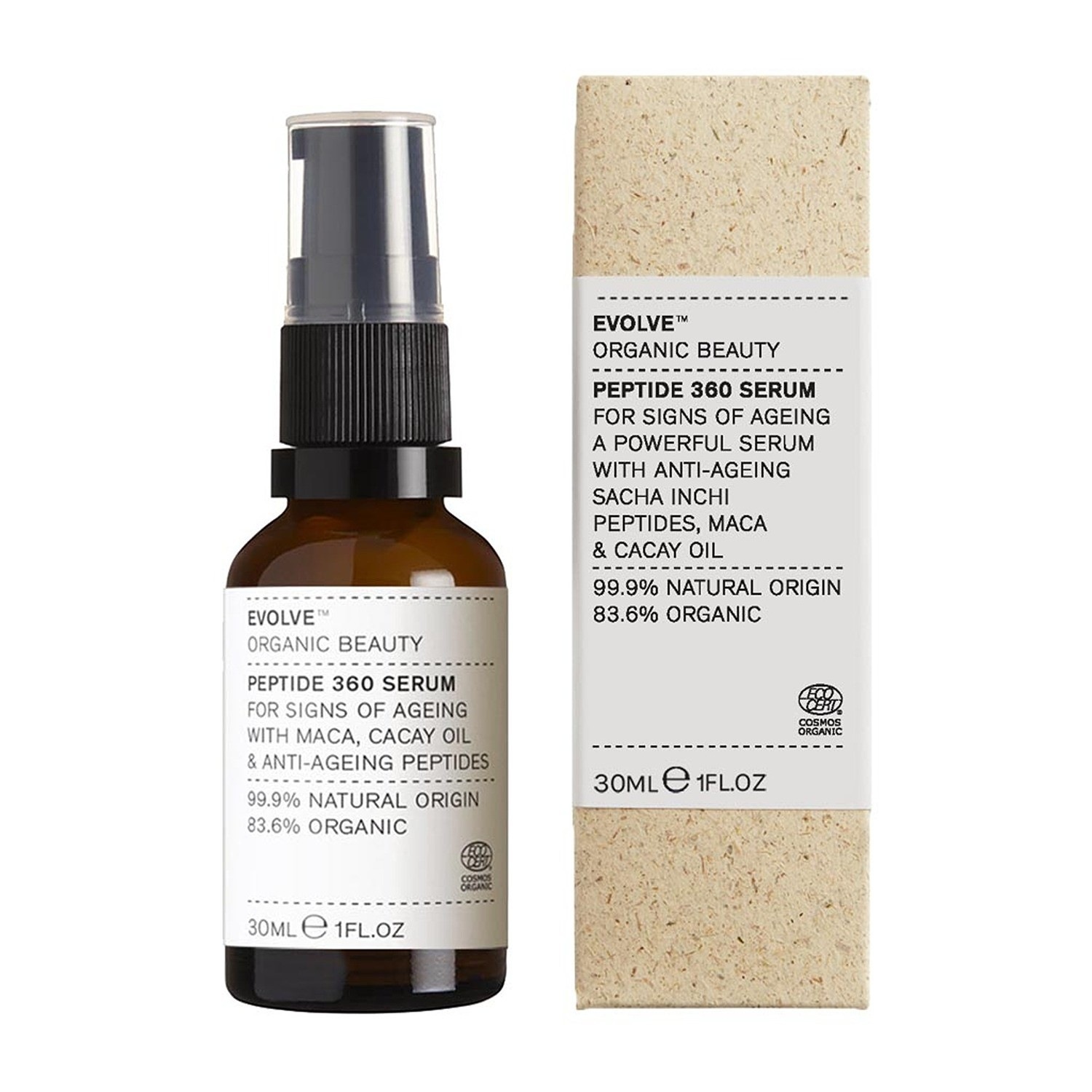 „Evolve Organic Beauty Peptide 360“ serumas