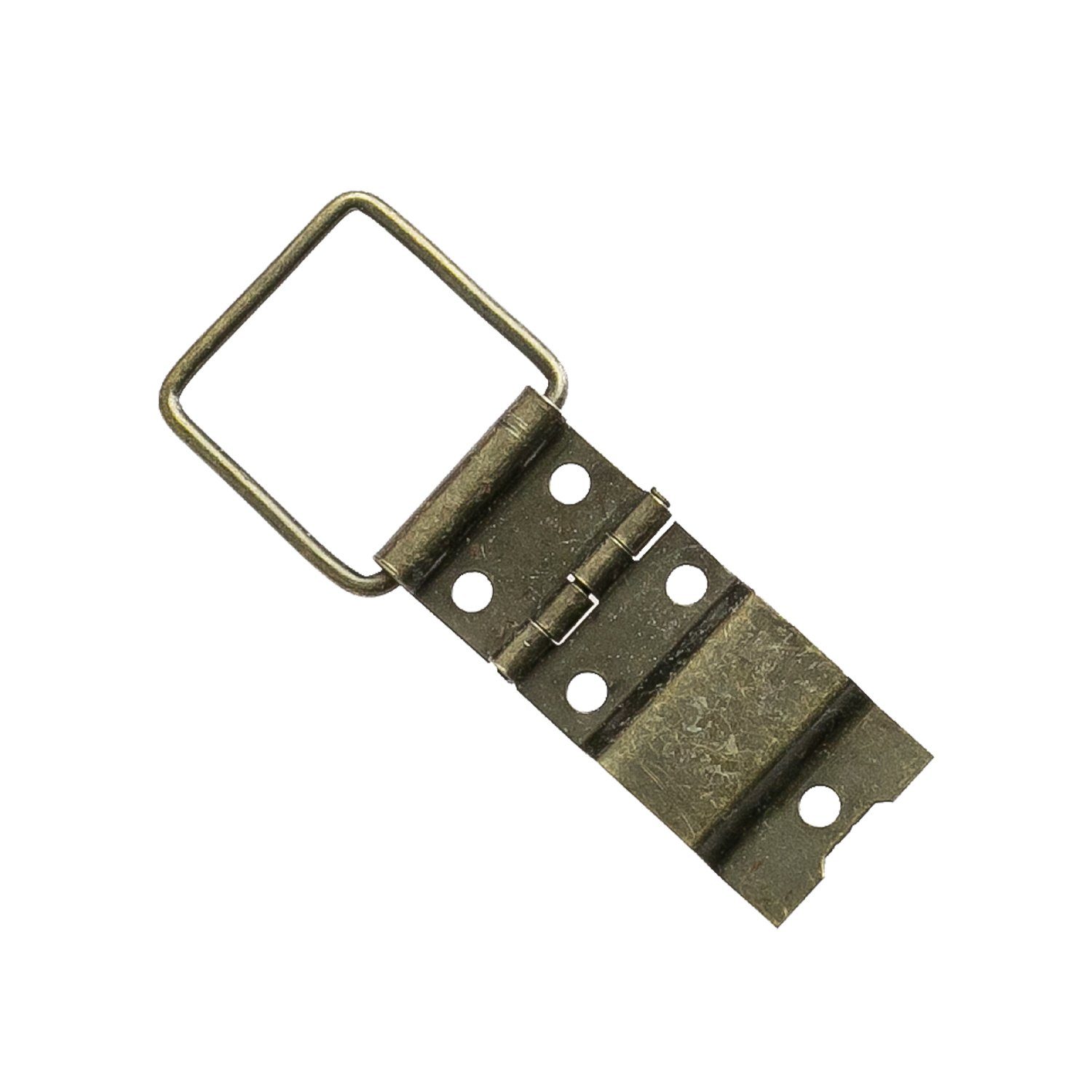 HMF Möbelbeschlag 6496 Vintage Deko Scharnier (2 Stück), Aufstellscharnier aus Metall, 22 x 57 mm, Bronze