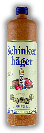 Schinkenhäger im Steinkrug Schinkenhäger im Steinkrug Schinkenhäger ist Deutschlands führende Steinhäger Marke. 0,7	 Liter - Vol 38%