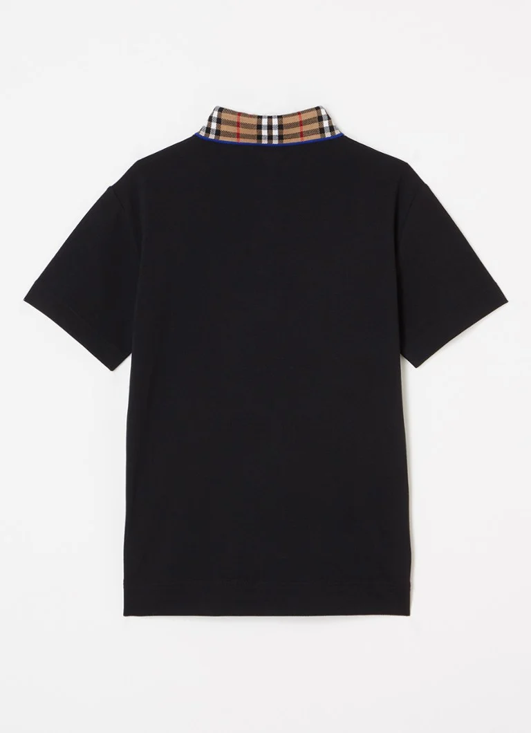 Tricou polo din piqué de bumbac Burberry Johane în carouri
