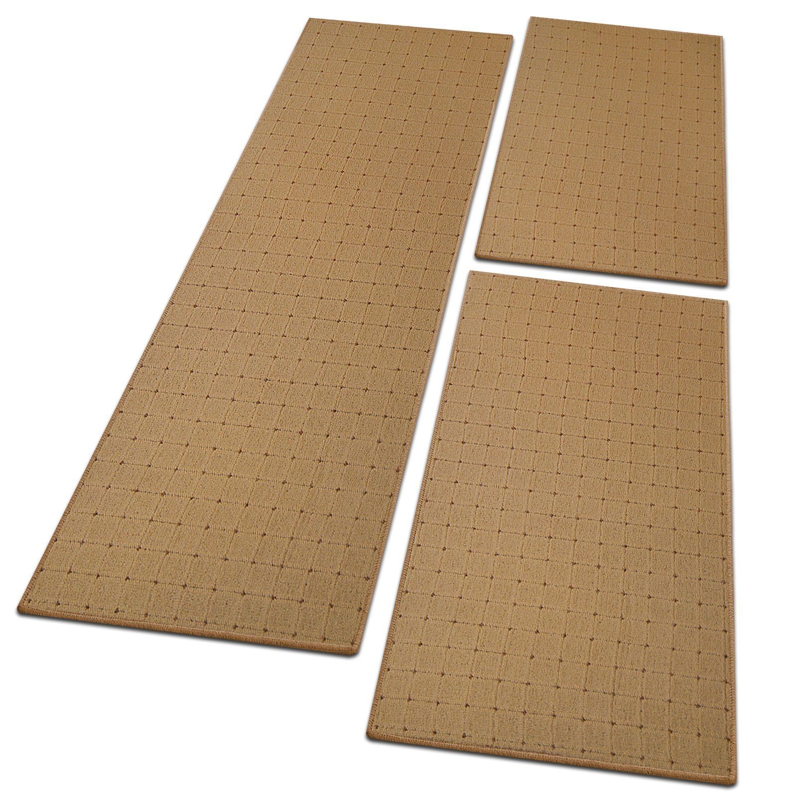 Bettumrandung Rapido Beige, 3 Größen, Bettvorleger Floordirekt, Höhe 5 mm, (3-tlg)