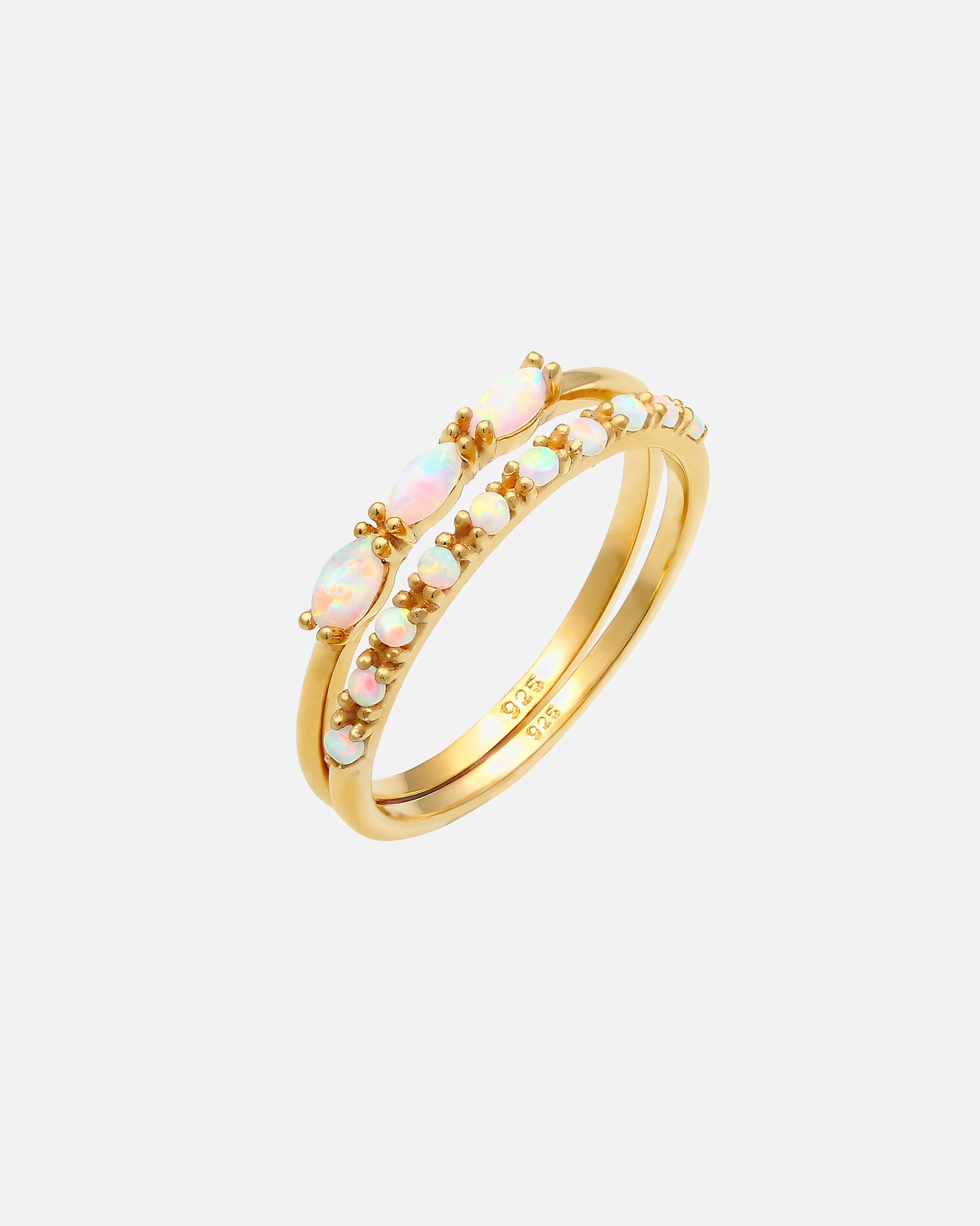 Elli Damen-Halskette im Vintage-Stil mit synthetischem Opal aus 925er Sterlingsilber.