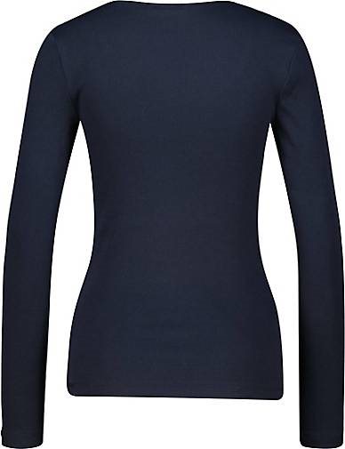 Marc O'Polo Damen Langarmshirt mit Bio-Baumwolle Slim Fit