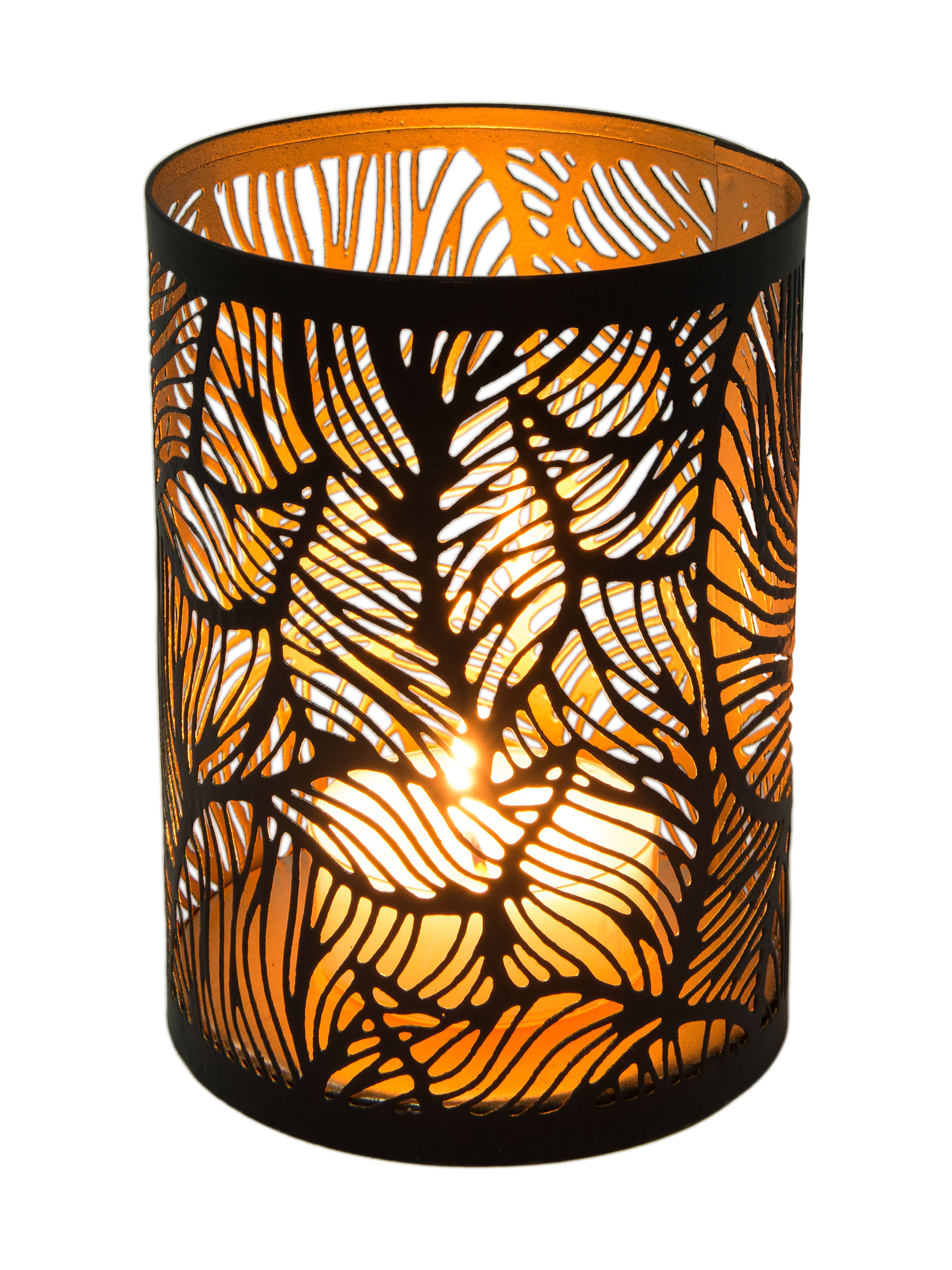 Lisborg Windlicht, Black/Gold