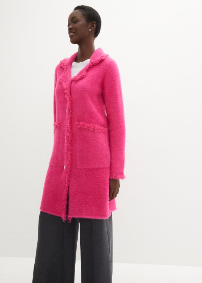 Strickmantel aus Federgarn