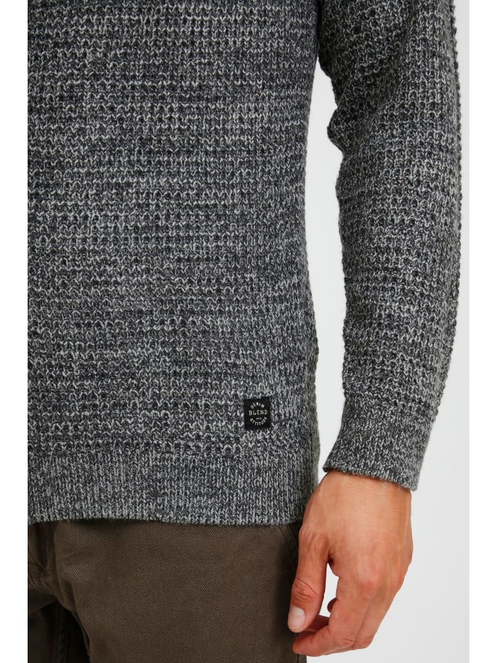 BLEND Strickjacke BHCarmelo 20713969 ME Strickjacke mit Stehkragen in Grau günstig kaufen