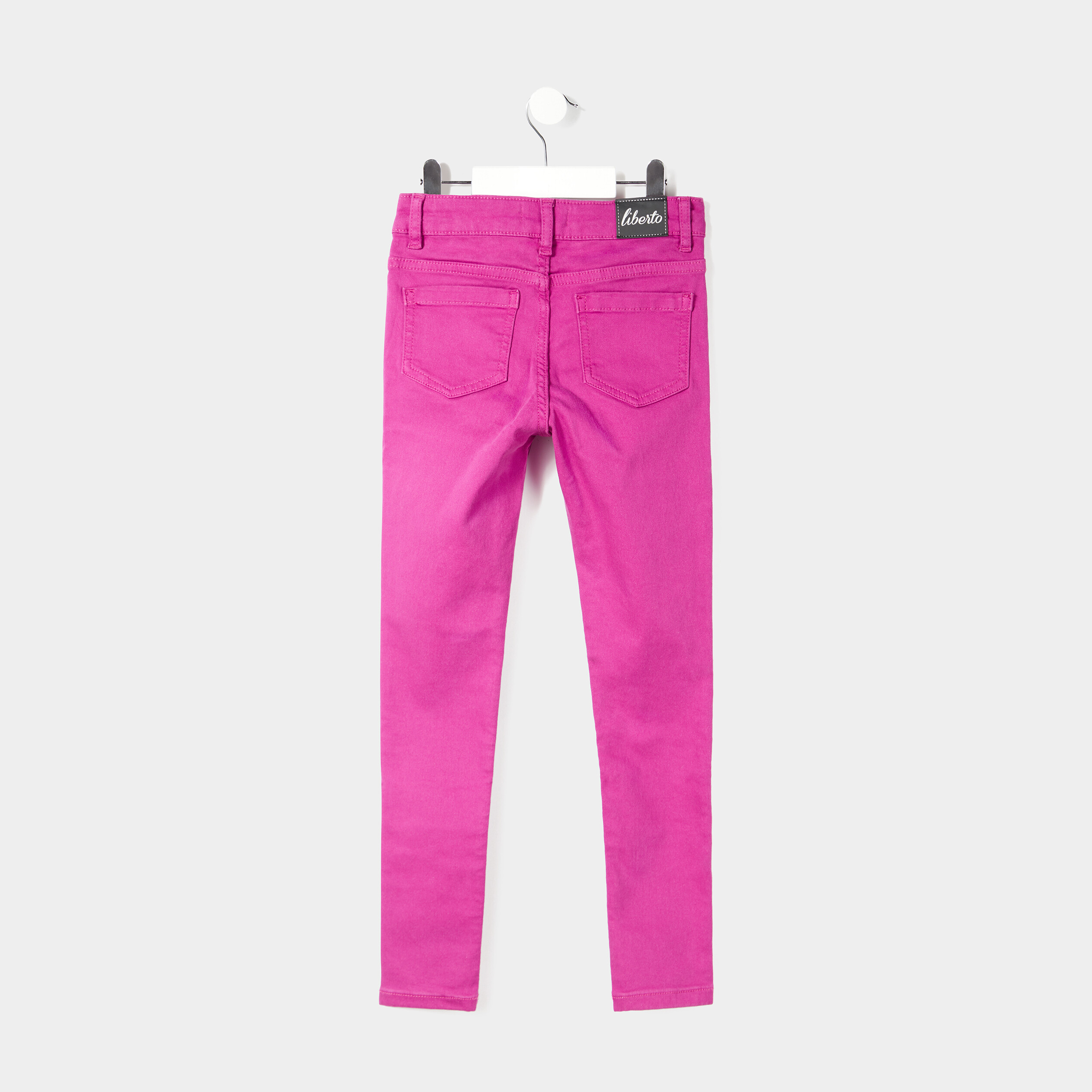 Pantalon droit taille ajustable Liberto violet foncé fille | La Halle