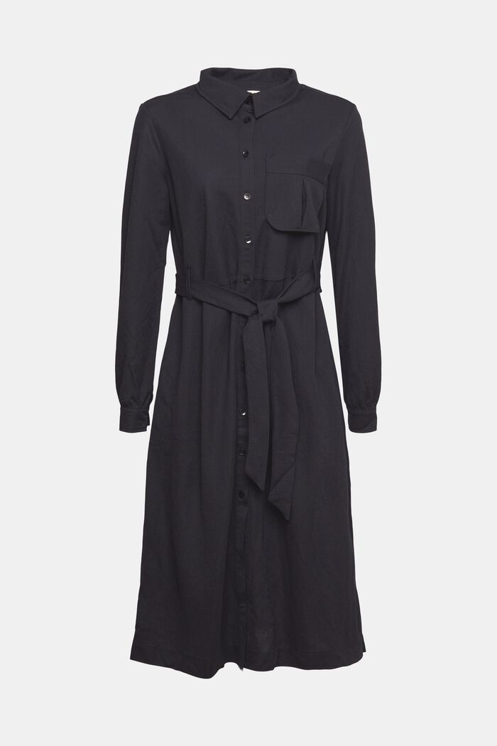 Hemdblusenkleid mit Bindegürtel