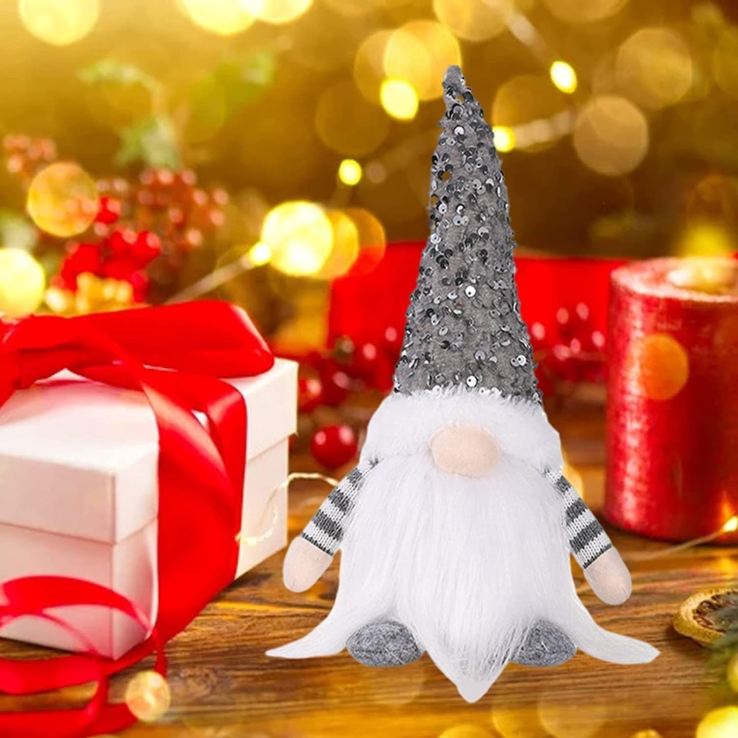 DOPWii Dekohänger Weihnachten Wichtel mit Licht Weihnachtszwerg Plüsch