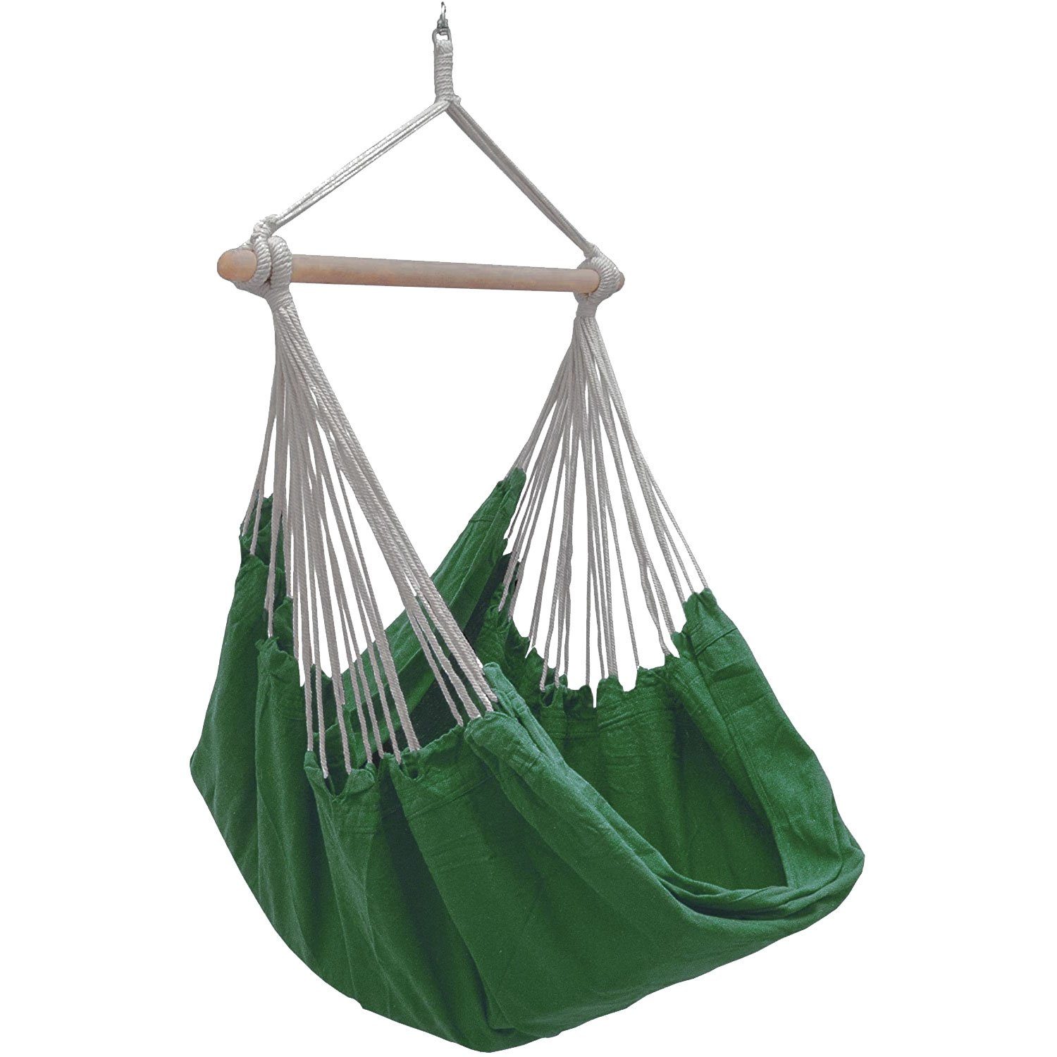 AMANKA Hängematte XXL Hängesessel Hängestuhl 2 Pers. Sitz bis 150 kg, 185x130cm inkl.360°Swivel Grün