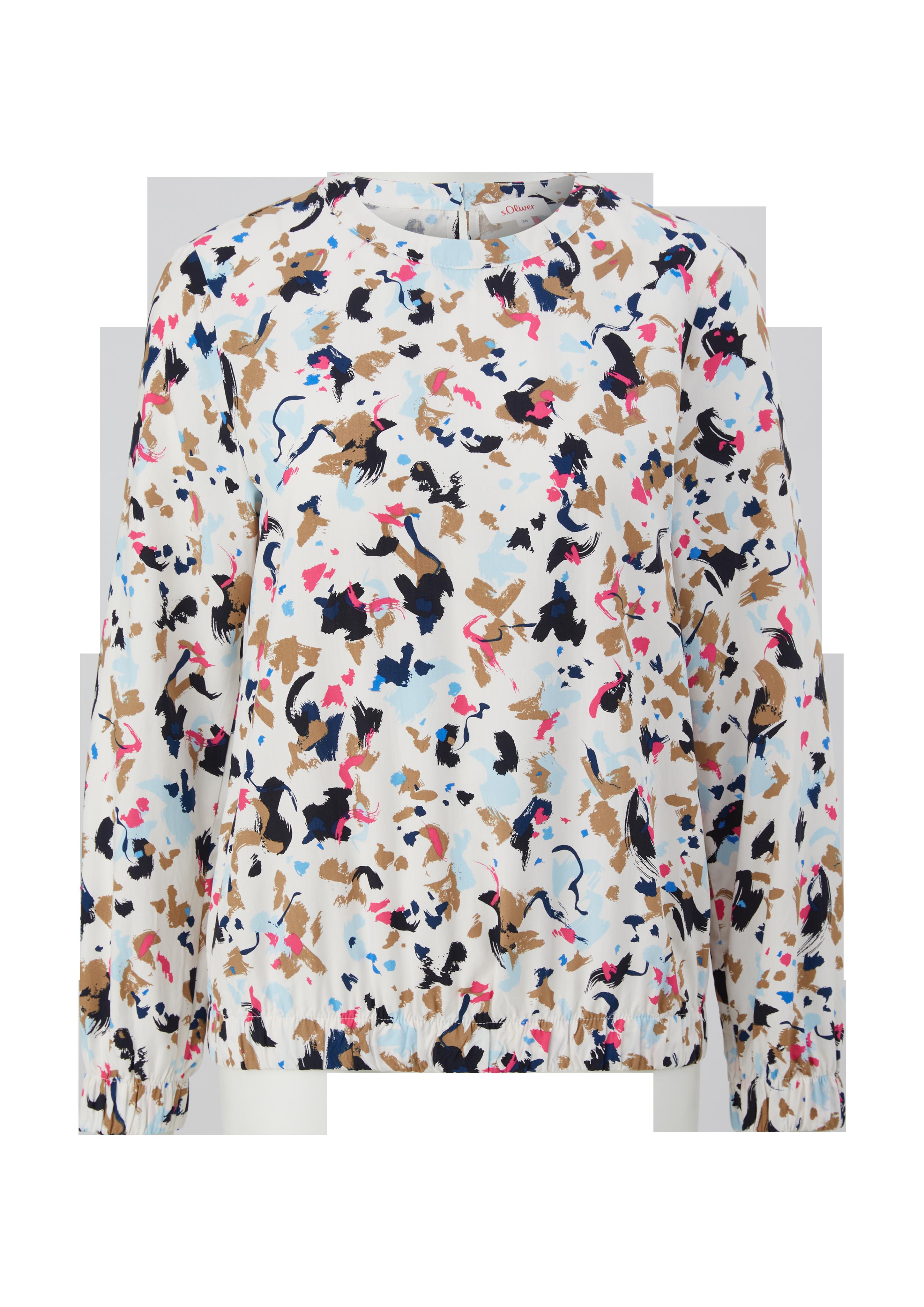 Viskosebluse in abstraktem Muster  2124883-02A0