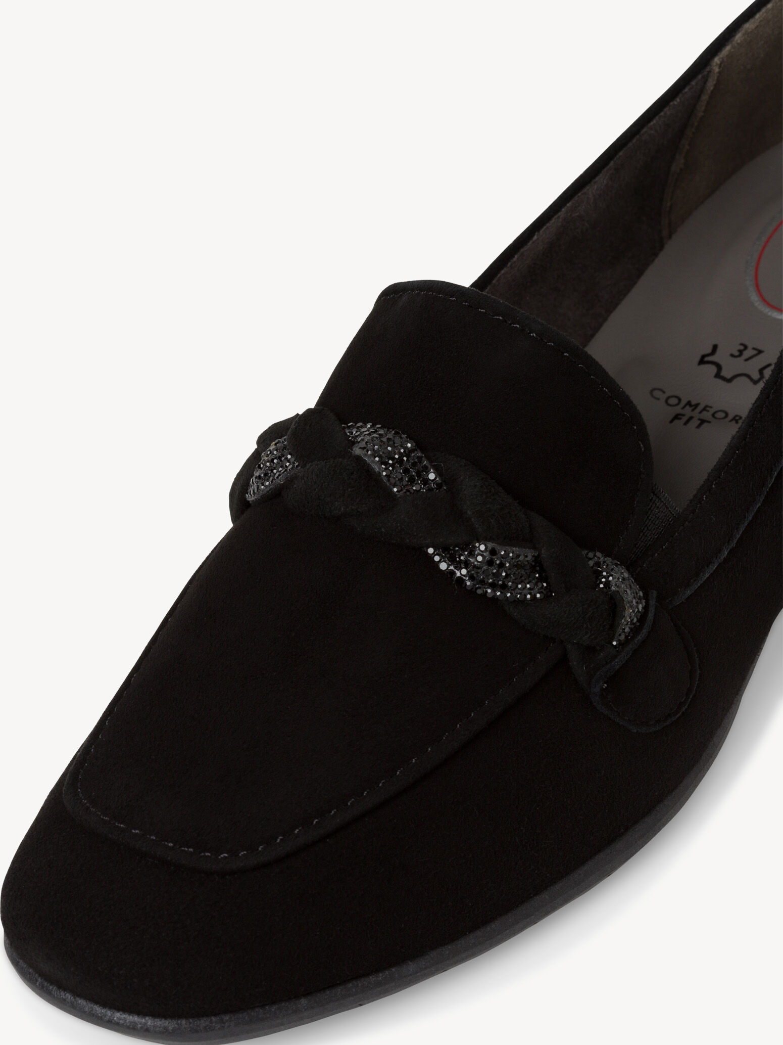 Slipper en cuir - noir