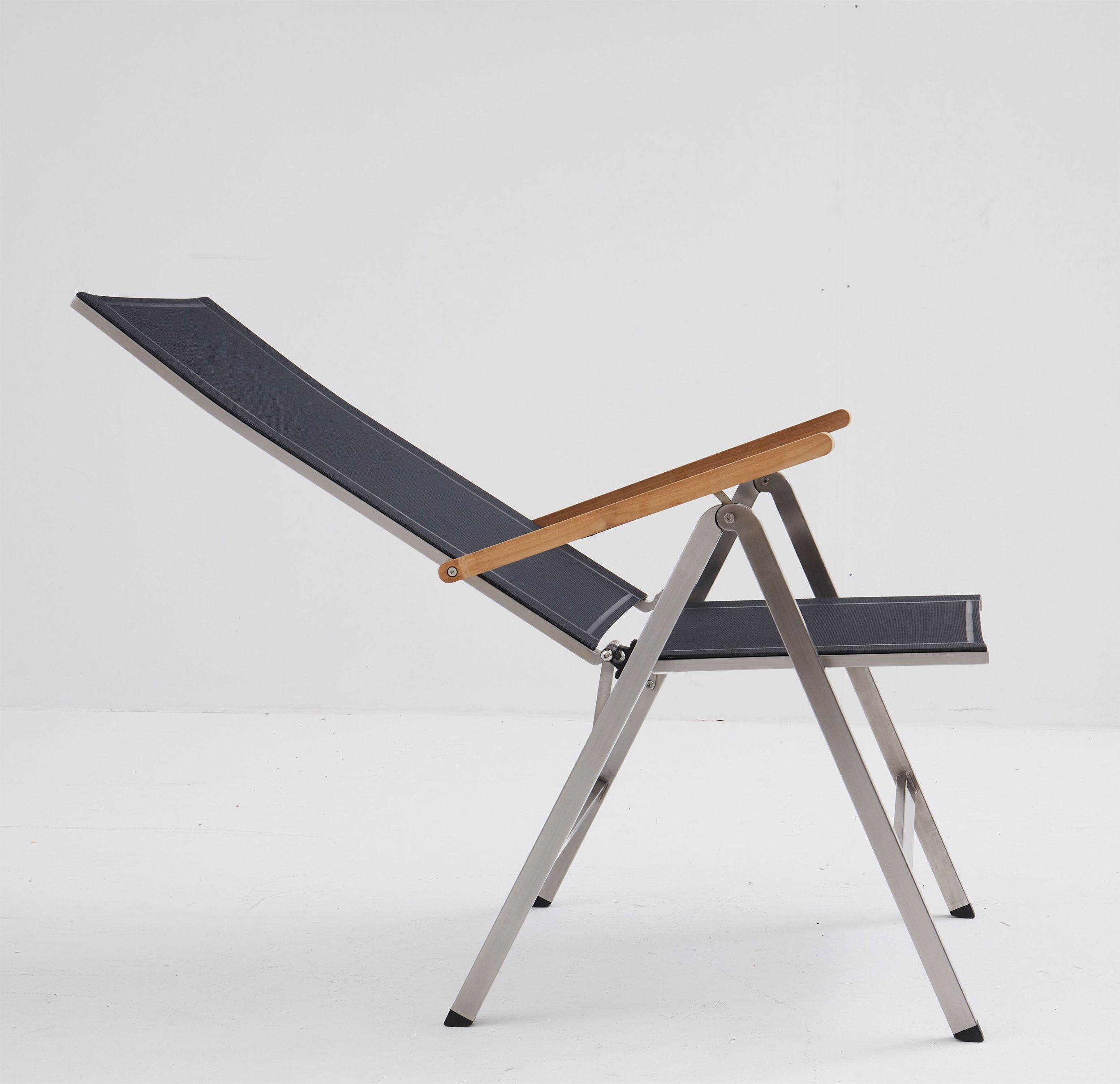 OUTDOORKlappstuhl Edelstahl/Teak