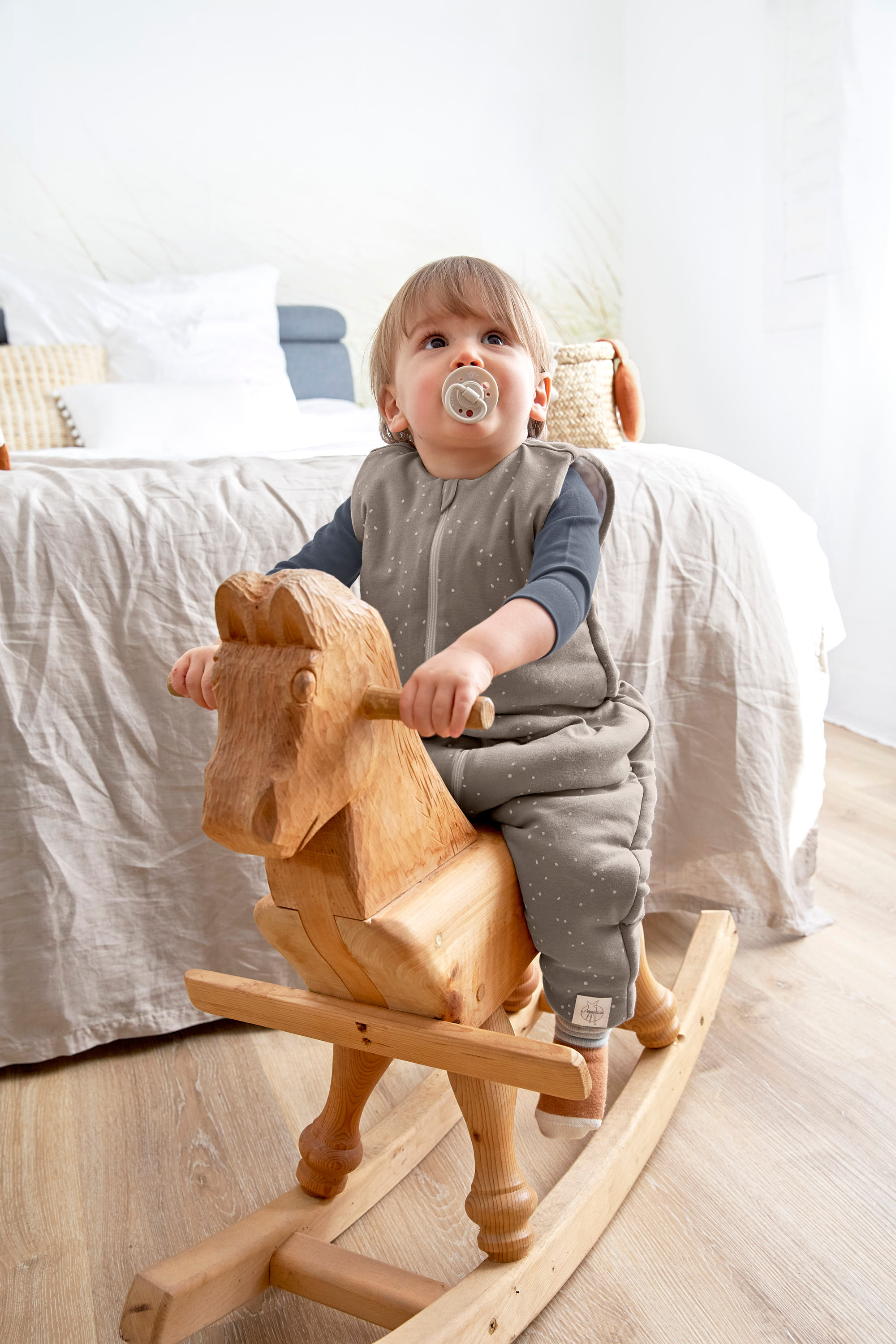Kinder Schlafoverall 2,5 TOG, Sprinkle, Taupe
