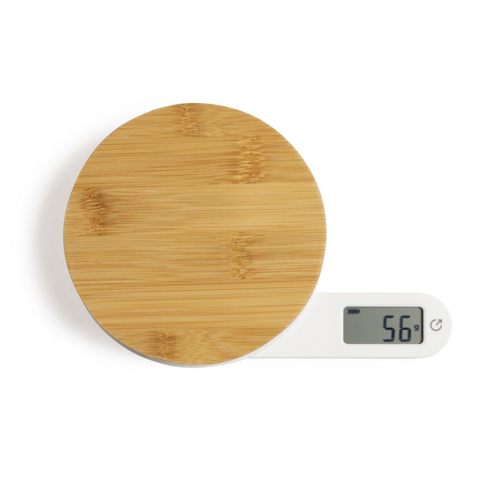LIVOO Küchenwaage LIVOO Küchenwaage Digitalwaage aus Bambus LCD-Display Tara-Funktion