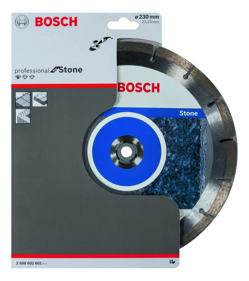 Bosch Blue Accessories 2608602601 Diamond cutting disc Standard for Stone 230 x 22.23 x 2.3 x 10 mm