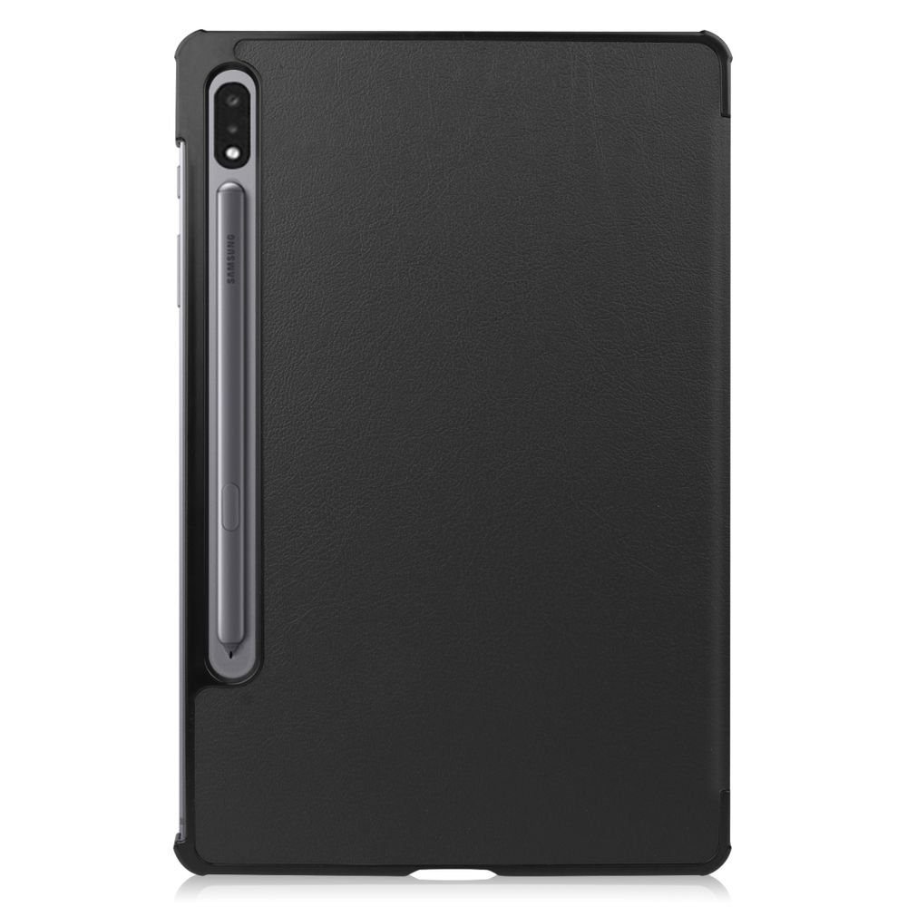 Wigento Tablet-Hülle Für Samsung Galaxy Tab S8 Plus / S7 FE / S7 Plus Premium Smartcover Schwarz Tablet Tasche Etuis Hülle