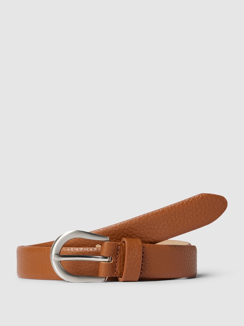 Gürtel aus Leder mit Dornschließe Modell 'Adria' in cognac