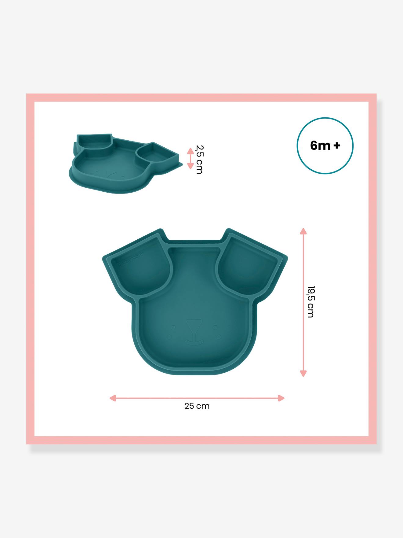 Assiette repas BABYMOOV ISY bleu (chien)