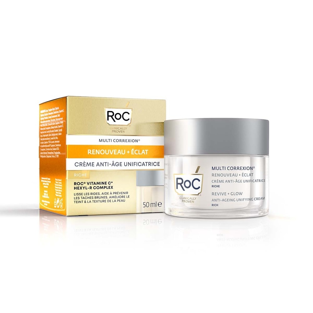 roc RoC Renouveau + Éclat Crème Riche Anti-Âge Unificatrice 50ml Crème anti-âge