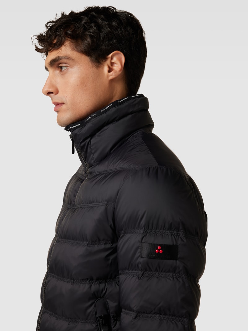 Steppjacke mit Stehkragen Modell 'PROSKE' in schwarz