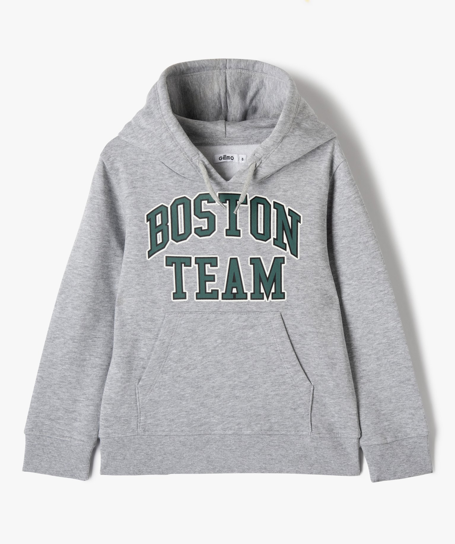 Sweat à capuche esprit streetwear Garçon gris | GEMO