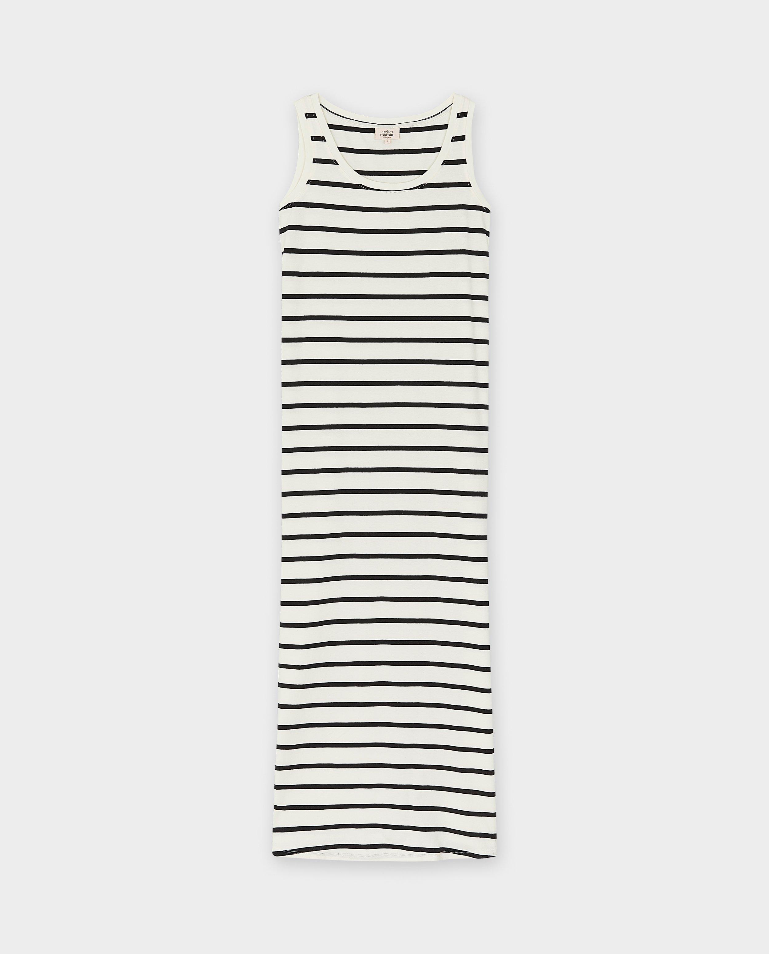 Atelier Maman Vit randig gravidklänning