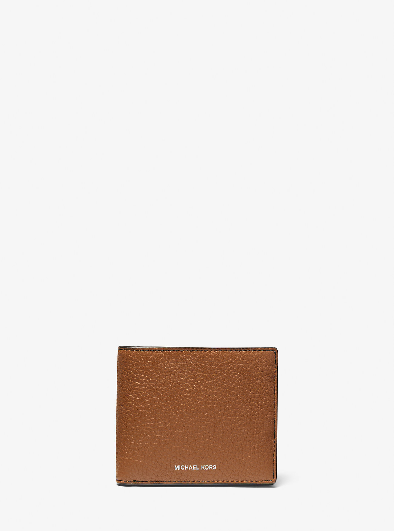 Hudson Pebbled Leather Billfold Wallet - LUGGAGE