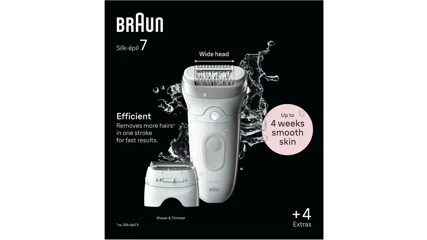 BRAUN Epilierer Silk-épil 7, 7-041 Weiß / Silber