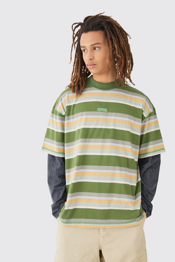 Gestreiftes Oversize Official T-Shirt