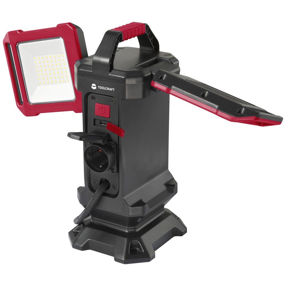 TOOLCRAFT Baustrahler TOOLCRAFT LED-Baustrahler Stativlänge (max): 1500 mm 40 W Naturwe