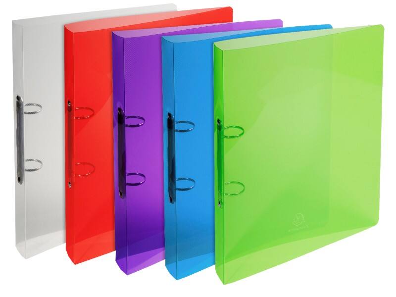 Exacompta Ringbuch 2 Ringe Polypropylen 40 mm DIN A4 Farbig sortiert 20 Stück