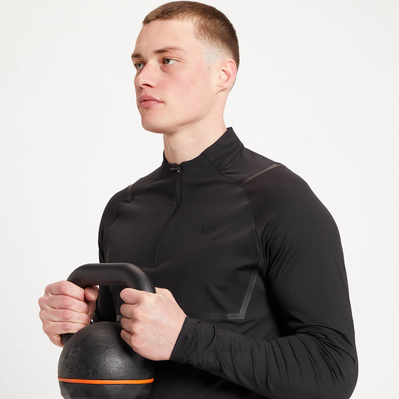 Edition Limitée Haut à fermeture éclair ¼ MP Tempo Ultra pour hommes – Noir