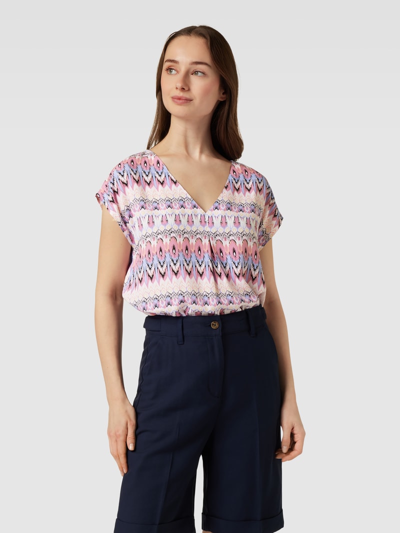 Blusenshirt mit Allover-Muster in altrosa