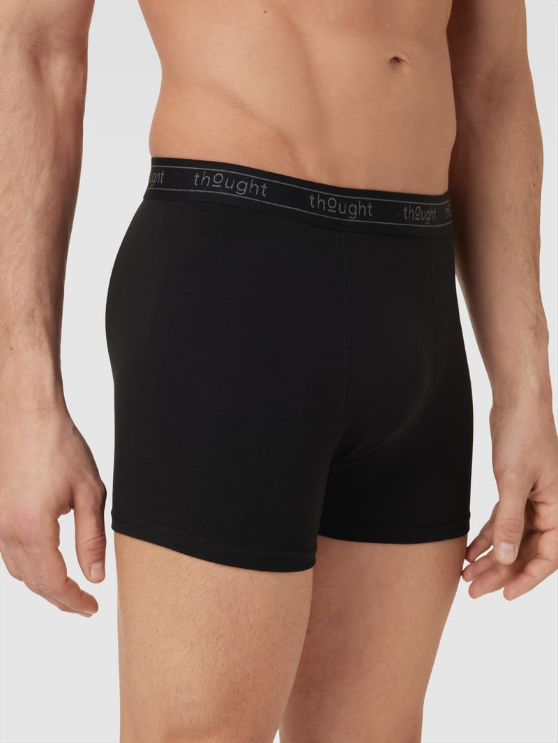 Hipster mit elastischem Logo-Bund in schwarz
