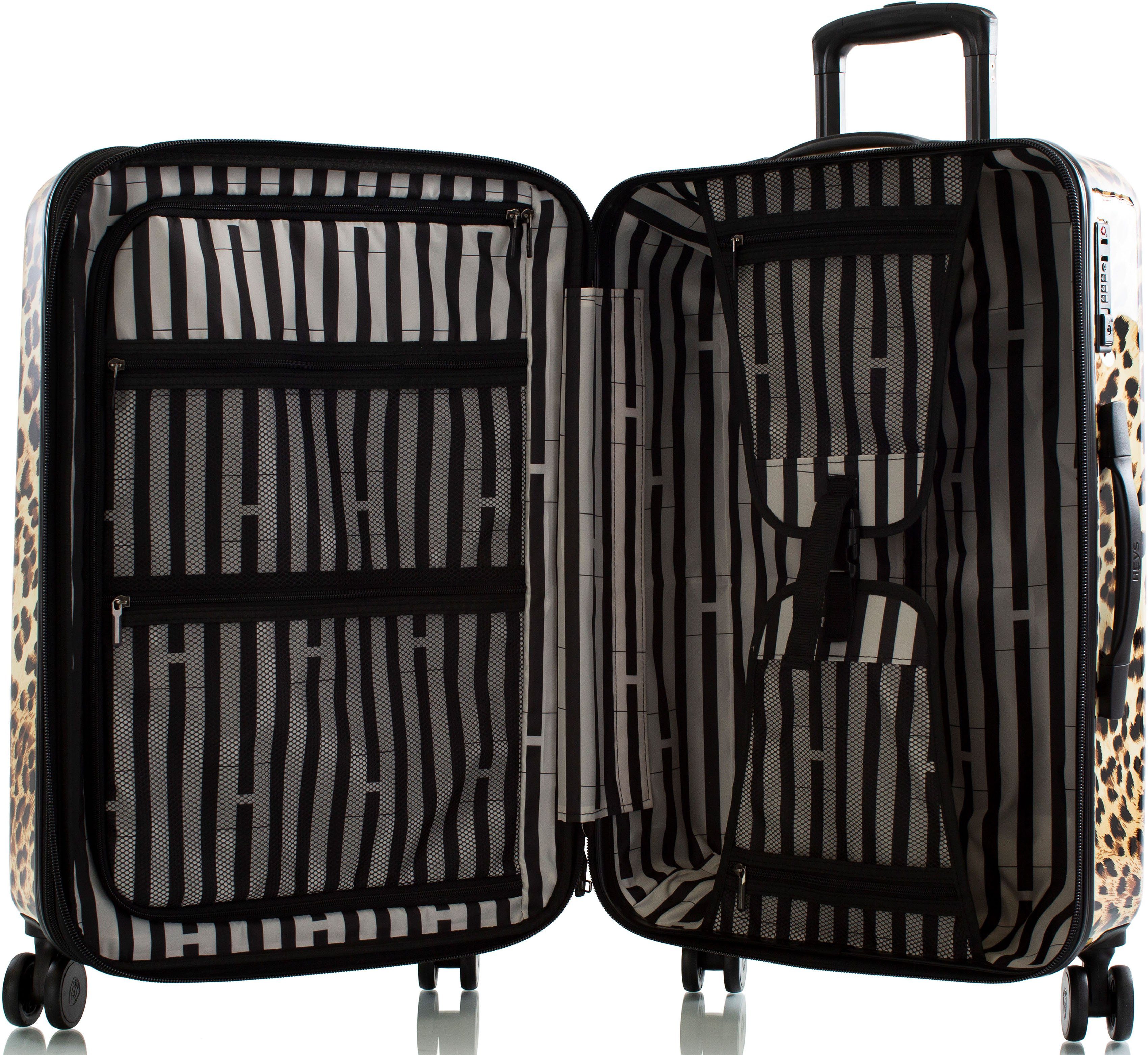 Heys Hartschalen-Trolley Leopard, 66 cm, 4 Rollen, mit Volumenerweiterung