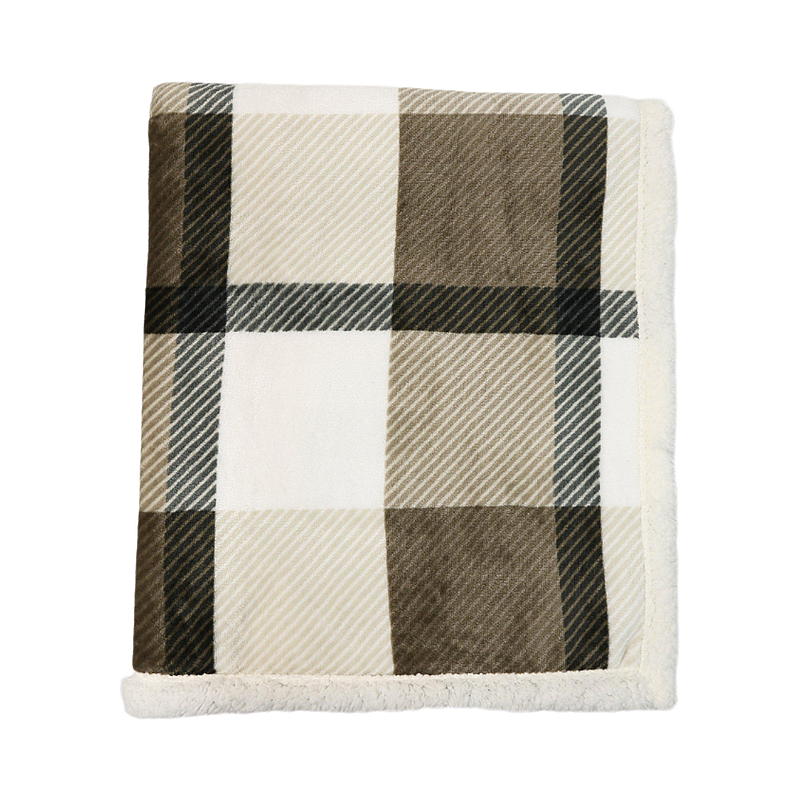 Home Sherpapledd 130x160 cm rutet beige