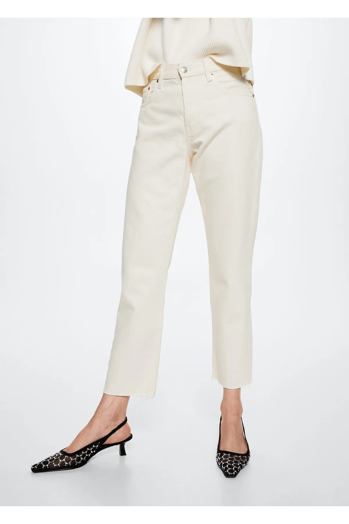 MANGO  Ecru Damenjeans 37083834