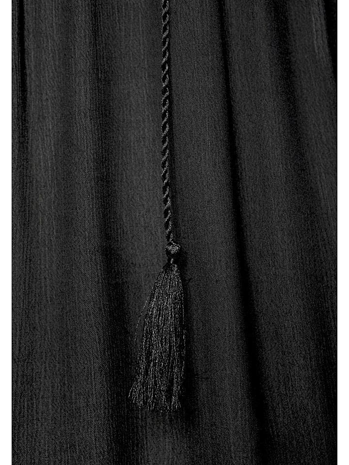 LASCANA Crepebluse in schwarz günstig kaufen 44
