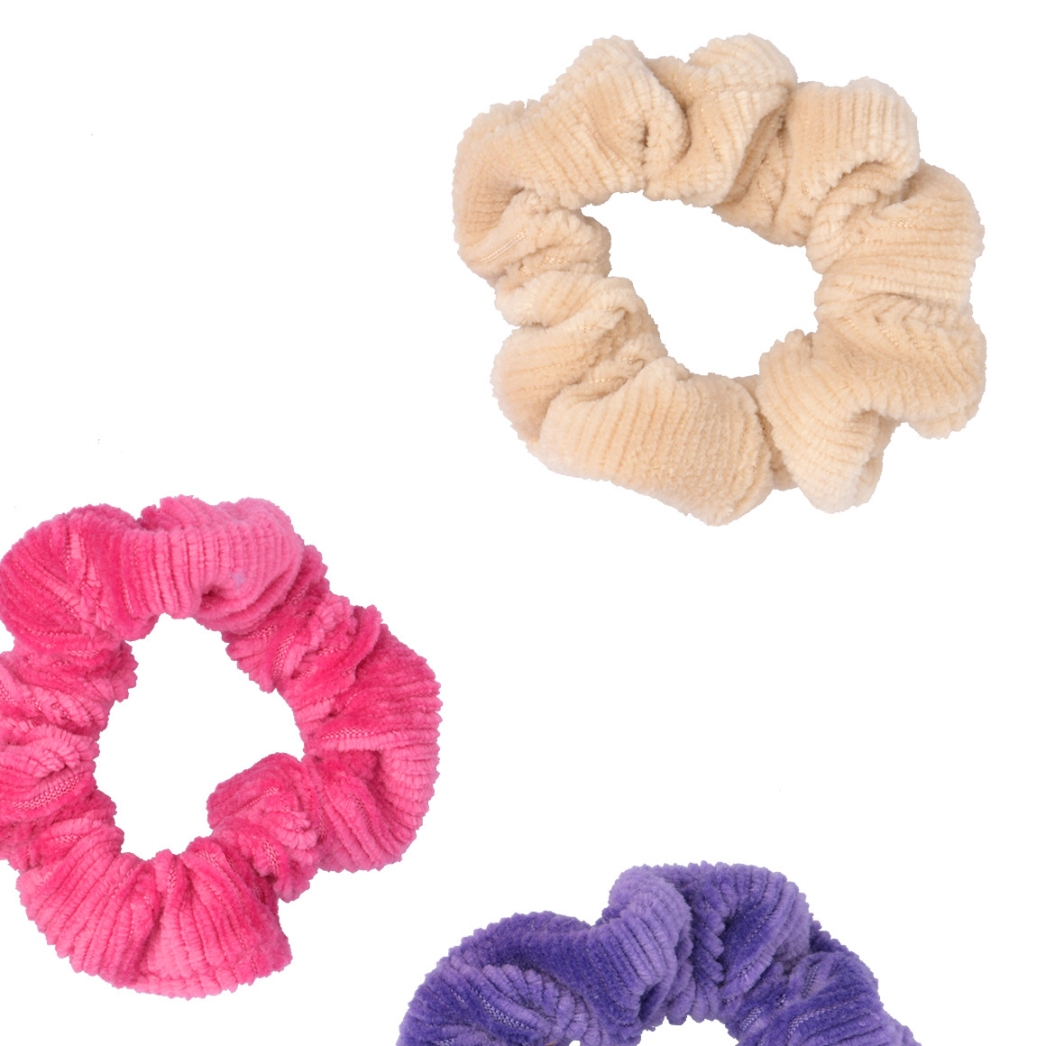 5 Scrunchies aus Cord