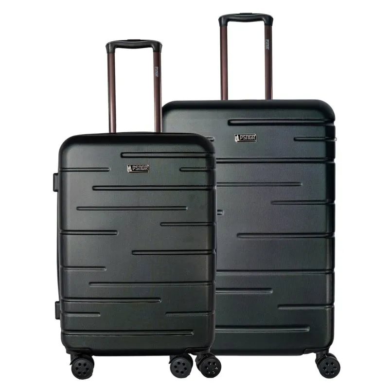 PSNGR Stripes Kofferset 2-teilig (L,M) Erweiterbar - Black
