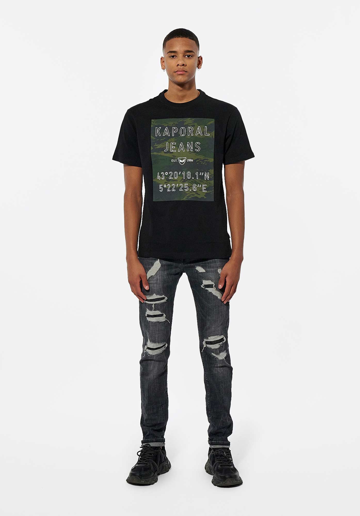 MAORI  T-shirt noir Homme en 100% coton bio