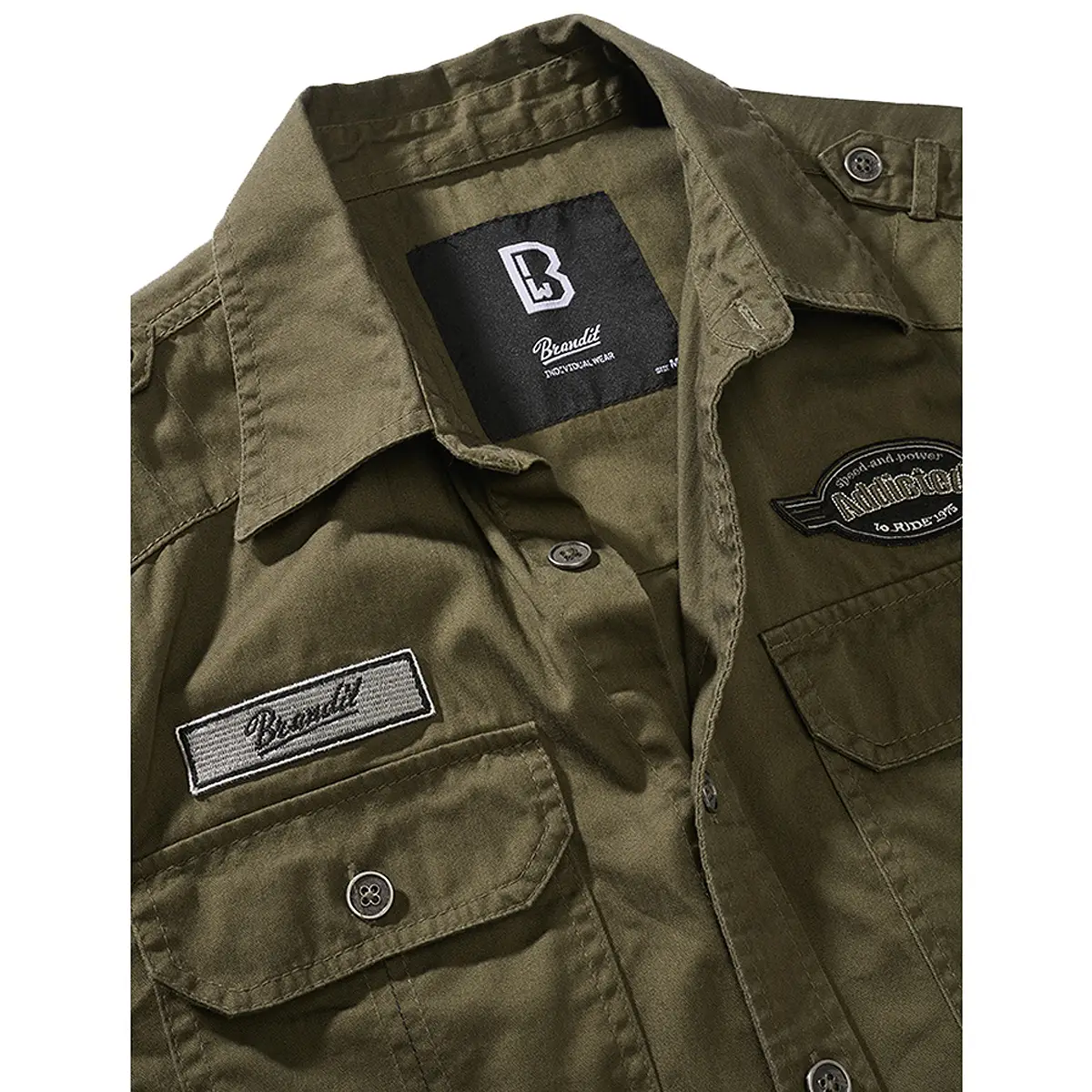 Luis Vintage Shirt kurzarm oliv