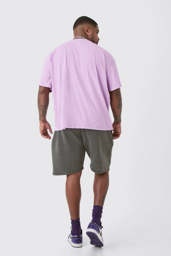 Plus lockere Jersey-Shorts mit Worldwide Graffiti Print