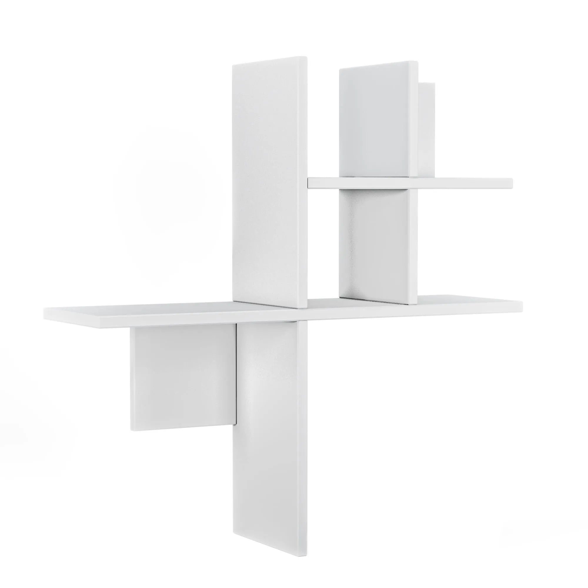 Minimadecor Wandregal Balance Weiß & Braun/Weiß 74 cm x 76cm x 23cm