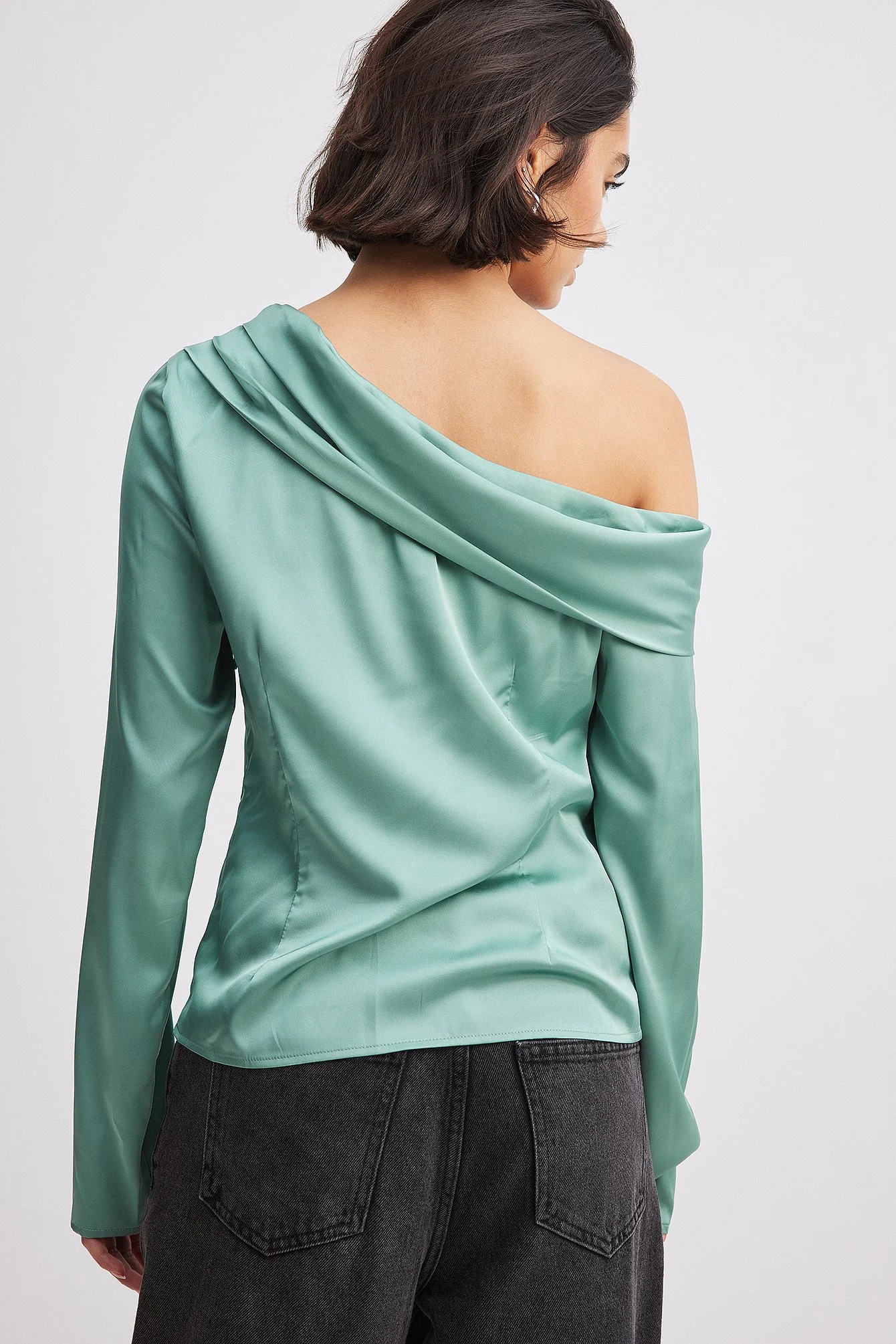 Drapiertes One-Shoulder-Shirt