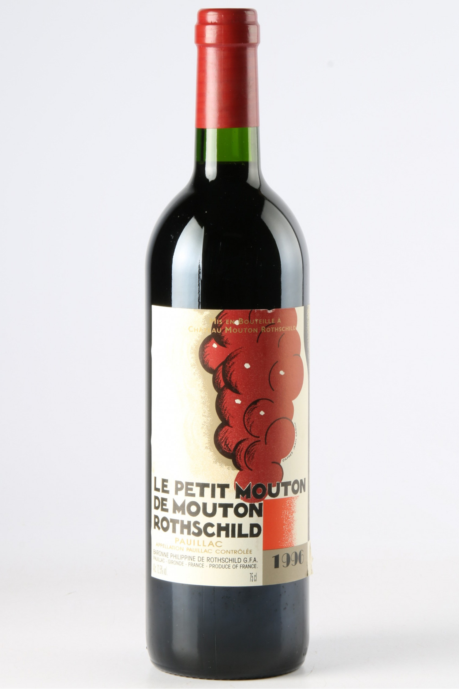 Vin 1996 LE PETIT MOUTON de Mouton Rothschild 1996, Pauillac. Vin ancien - SoDivin